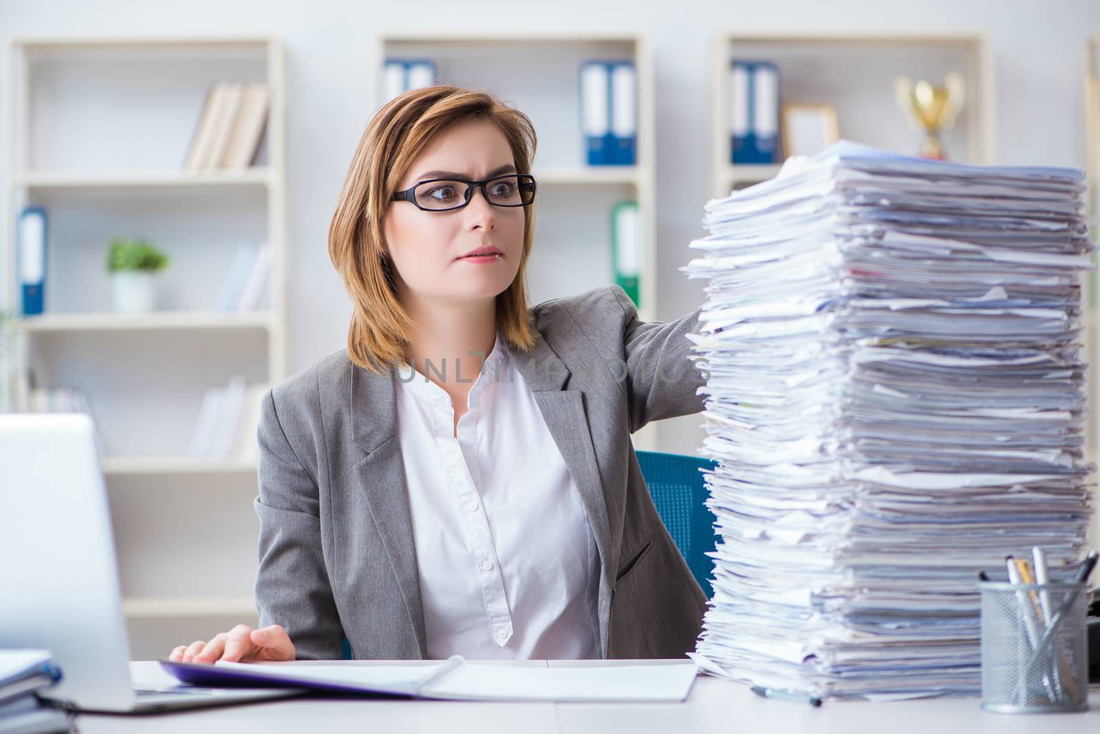 Businesswoman working in the office