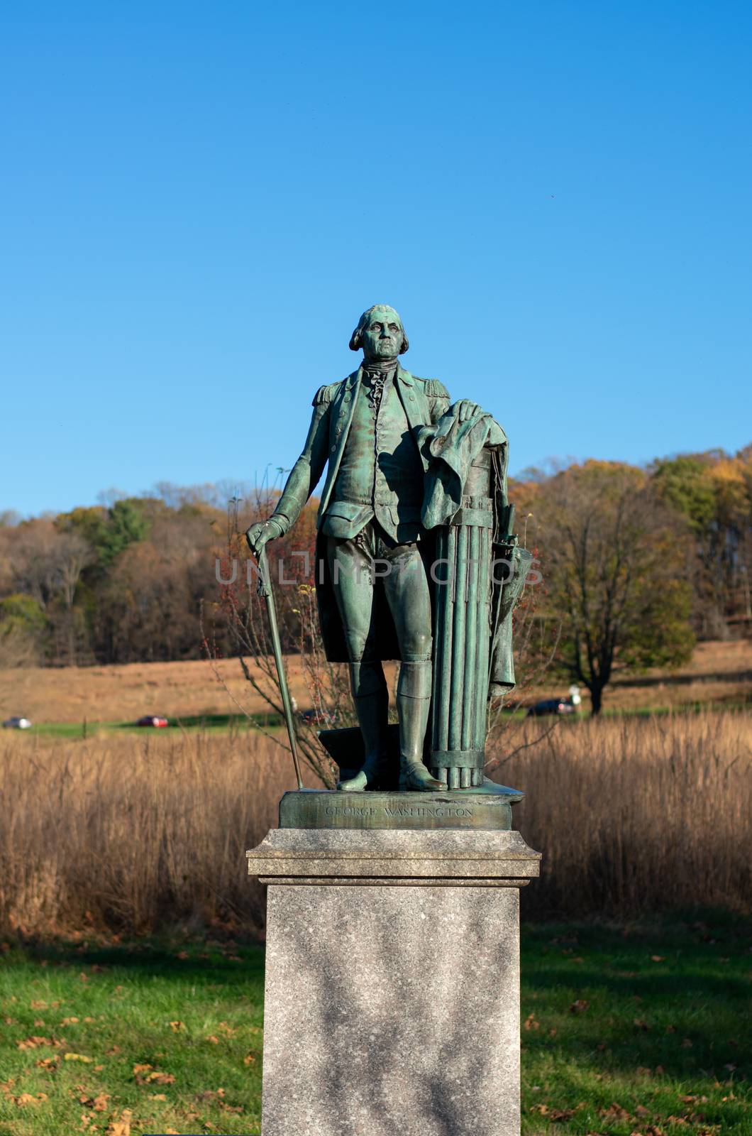 The General George Washington Statue at Valley Forge National Hi by bju12290
