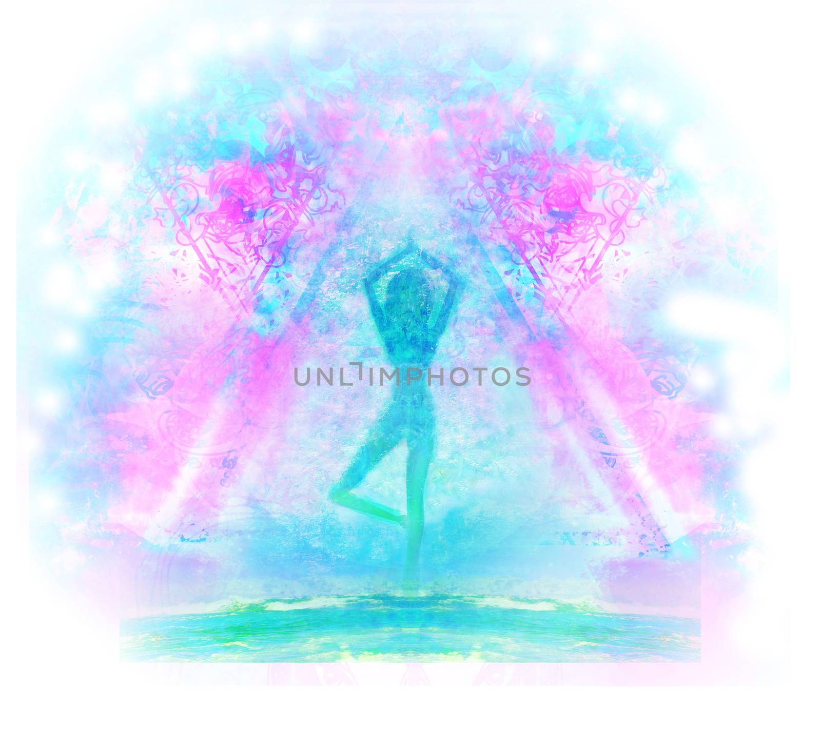 Yoga Tree of Life - abstract card
