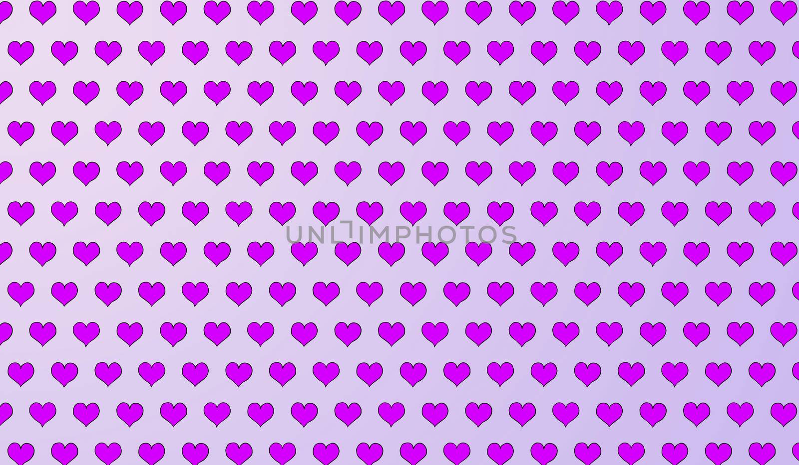 2d violet pattern of cartoon hearts on isolated background by Andreajk3