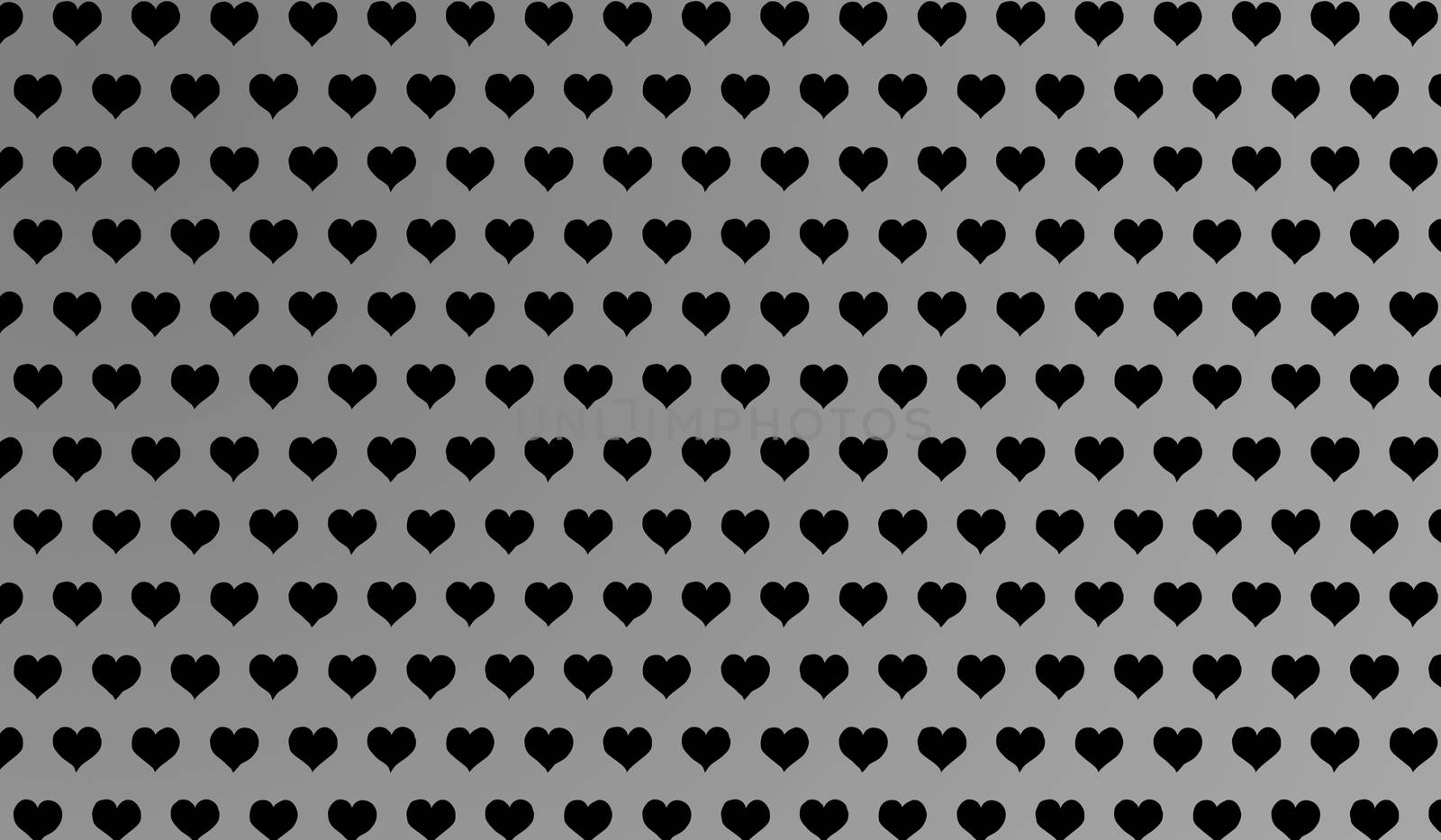 2d grey pattern of cartoon hearts on isolated background by Andreajk3