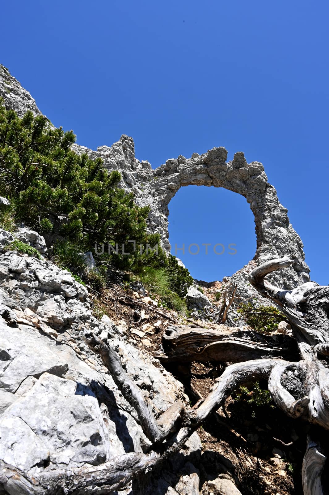 Hajducka vrata natural phenomenon on mountain Cvrsnica, Bosnia and Herzegovina