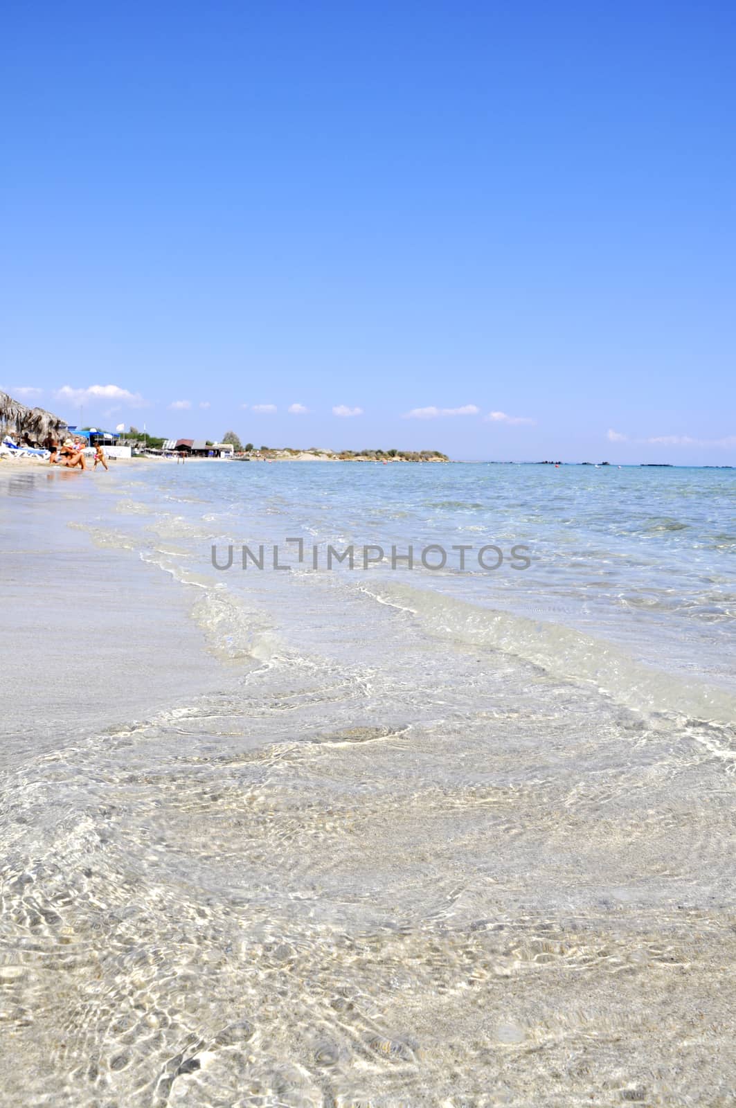 Crystal Clear water and beautiful beaches in Cyprus during summer vacation by mixeey
