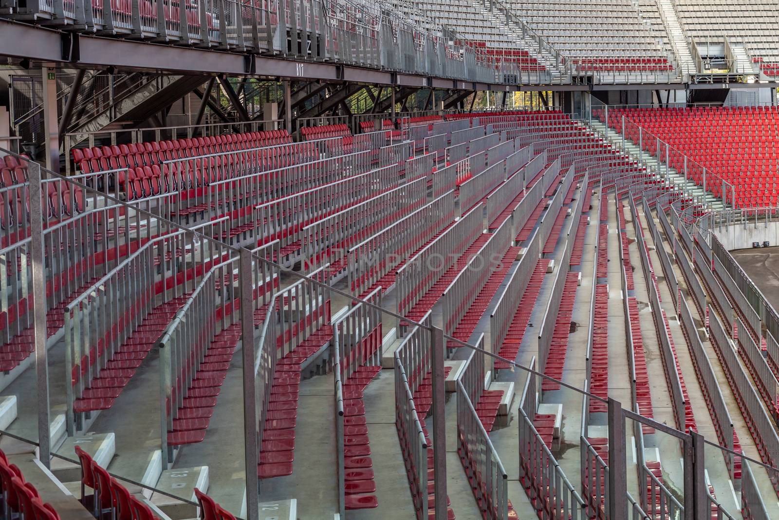 stadium without spectators during the match during the coronavirus.