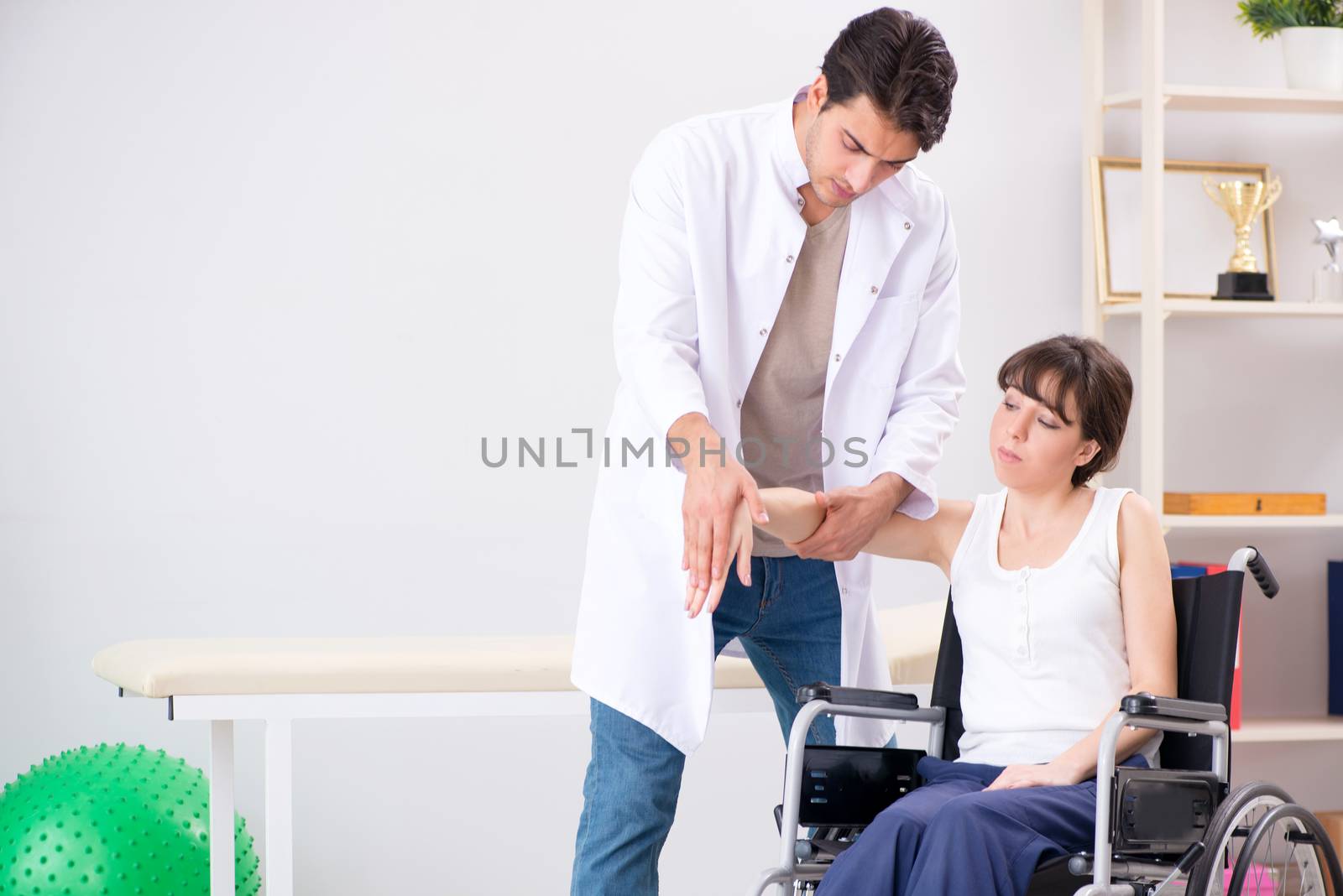 Patient recovering in hospital after injury trauma