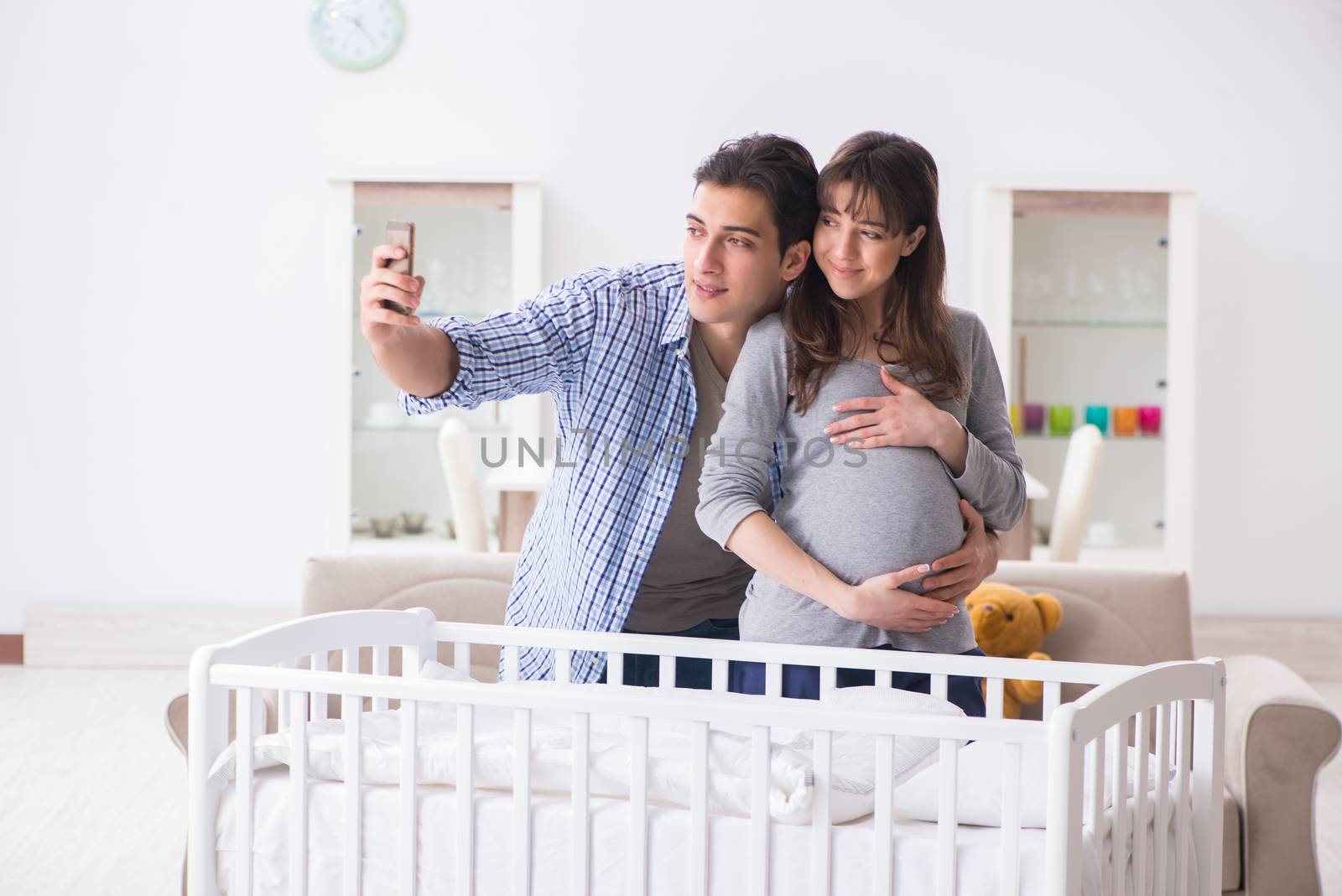 Young parents expecting their first baby