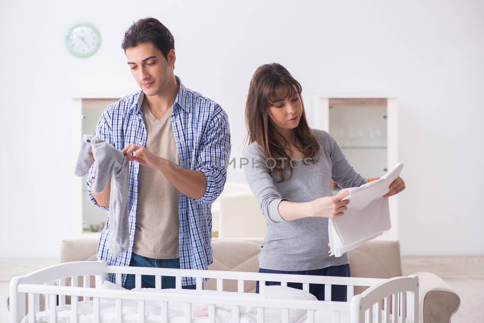 Young parents expecting their first baby