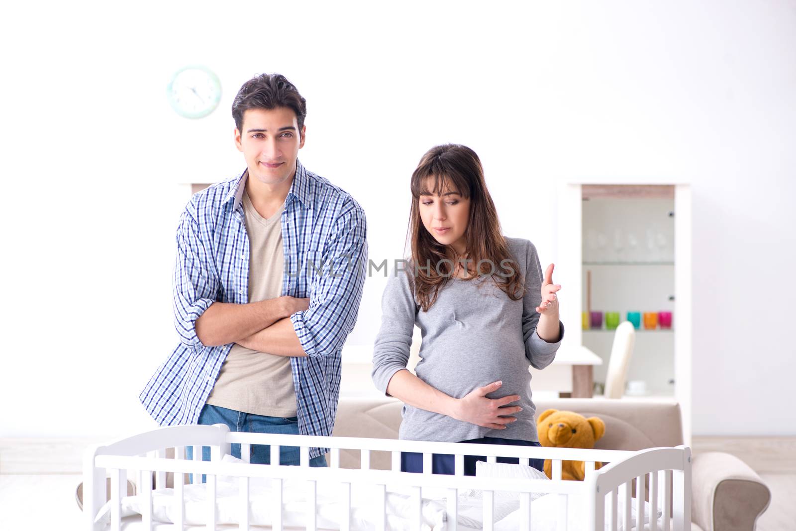 Young parents expecting their first baby