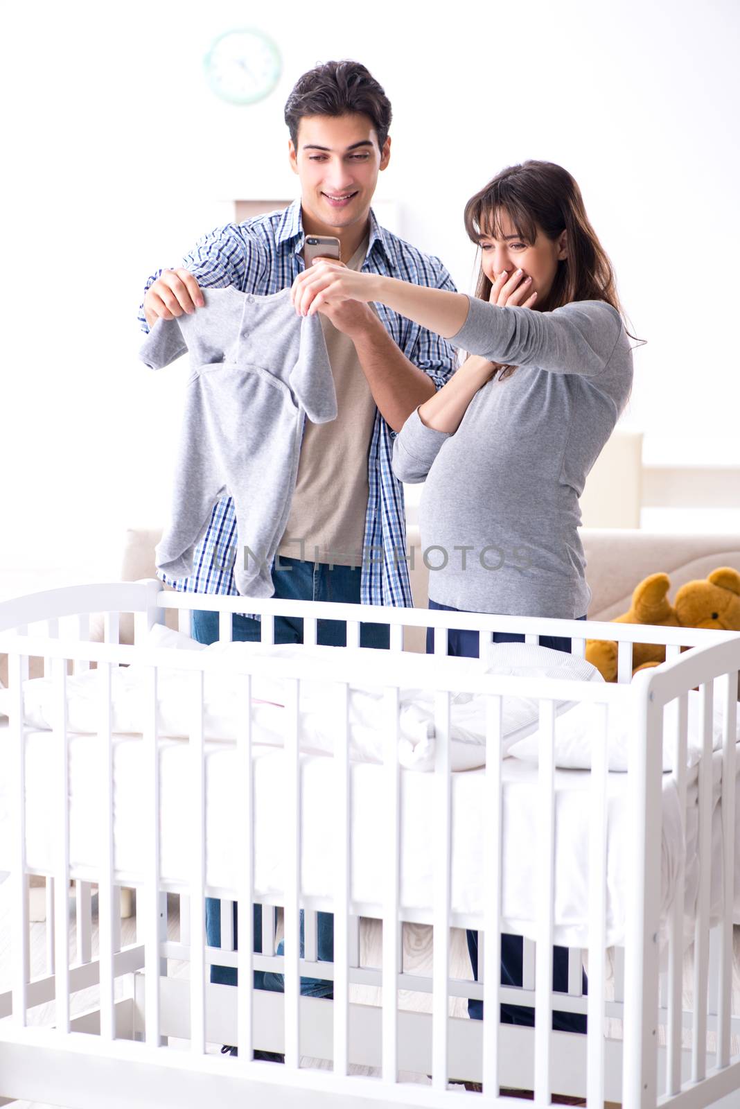 Young parents expecting their first baby