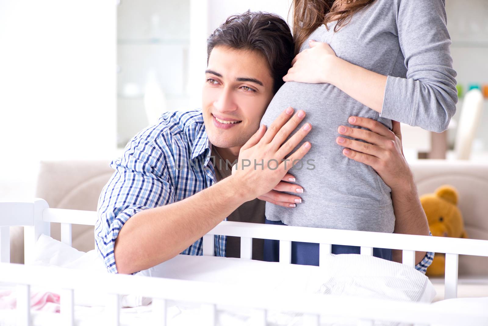 Young parents expecting their first baby