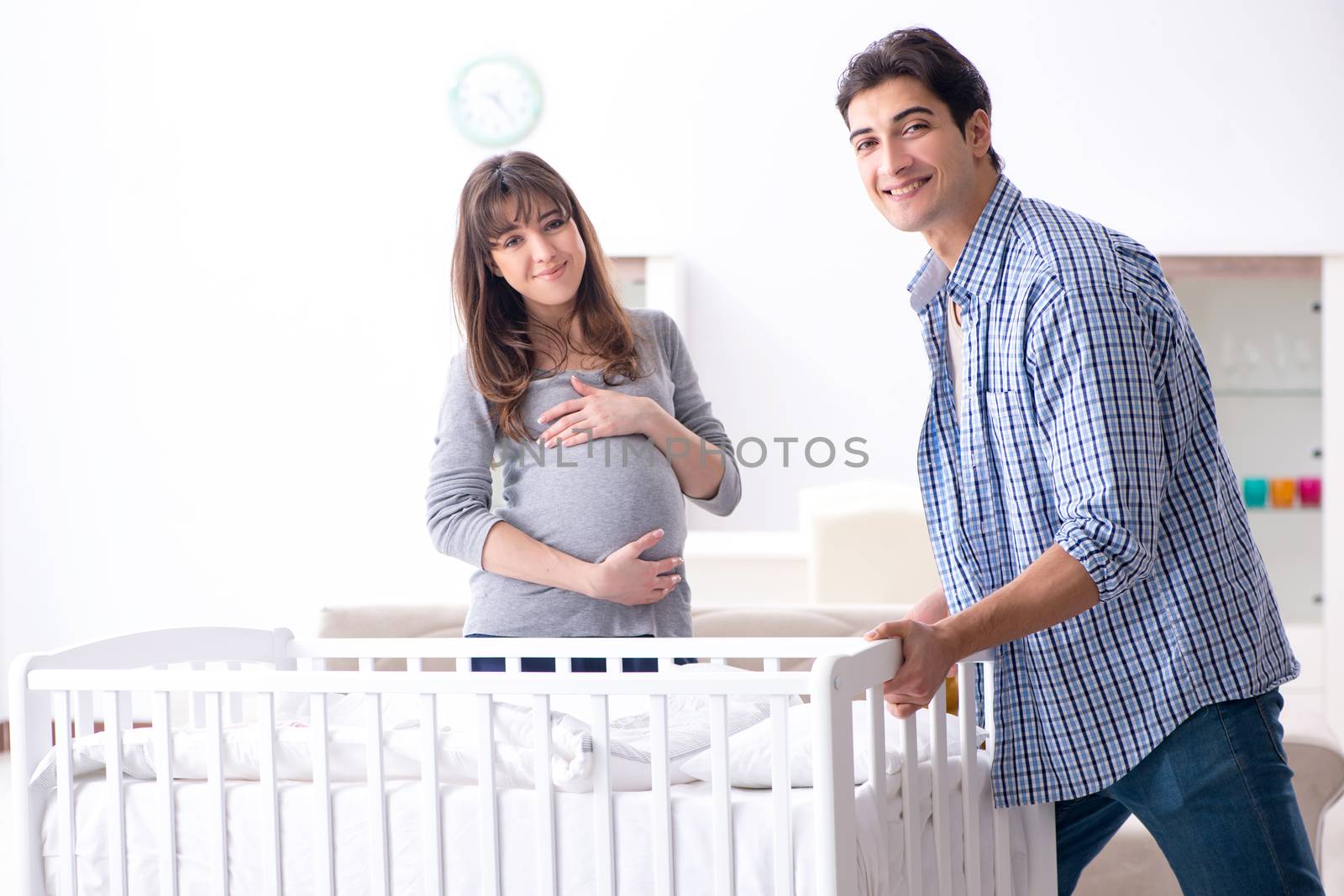 Young parents expecting their first baby