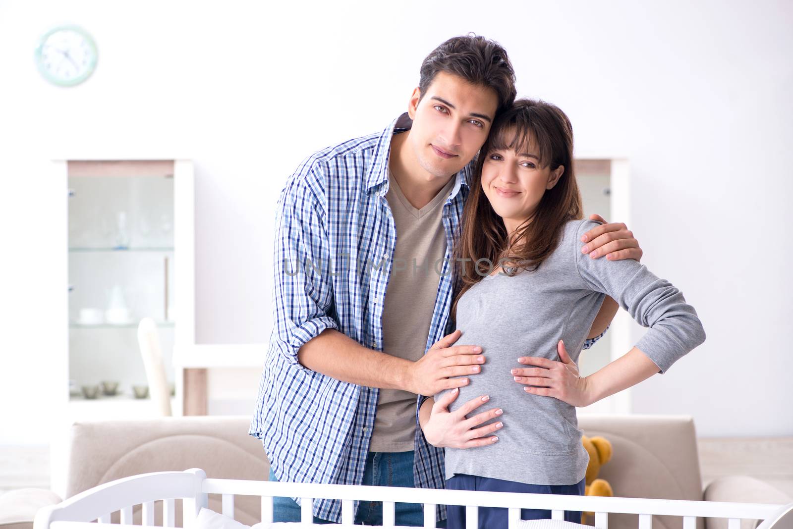 Young parents expecting their first baby
