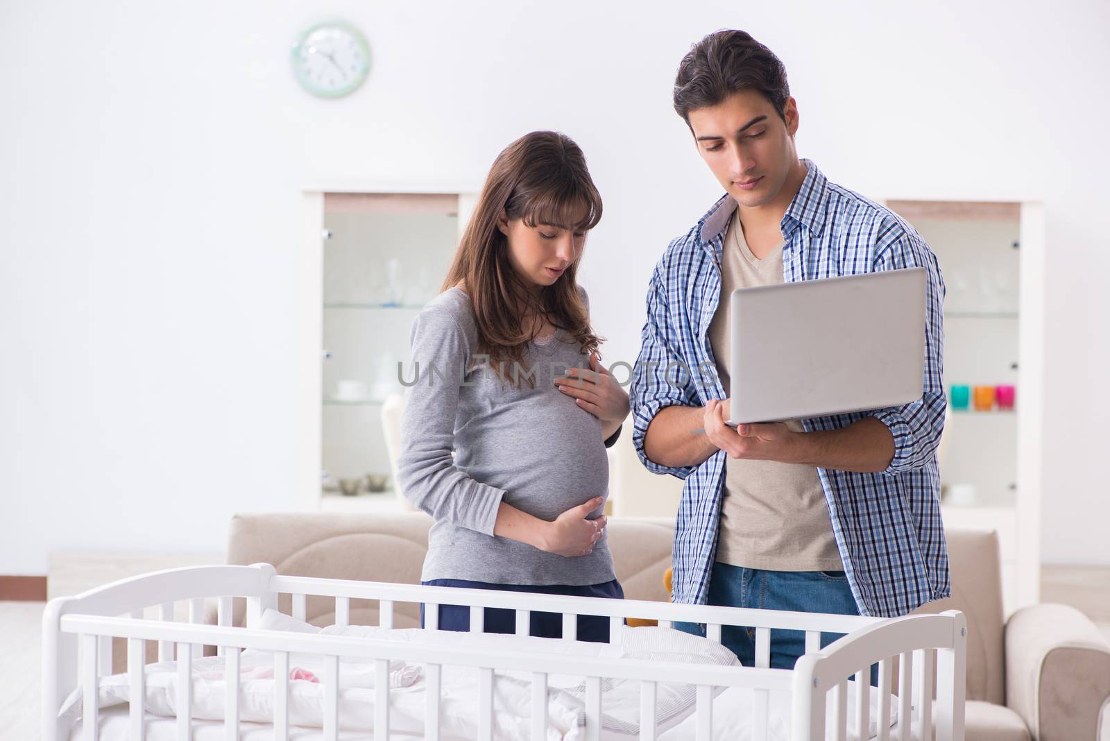 Young parents expecting their first baby