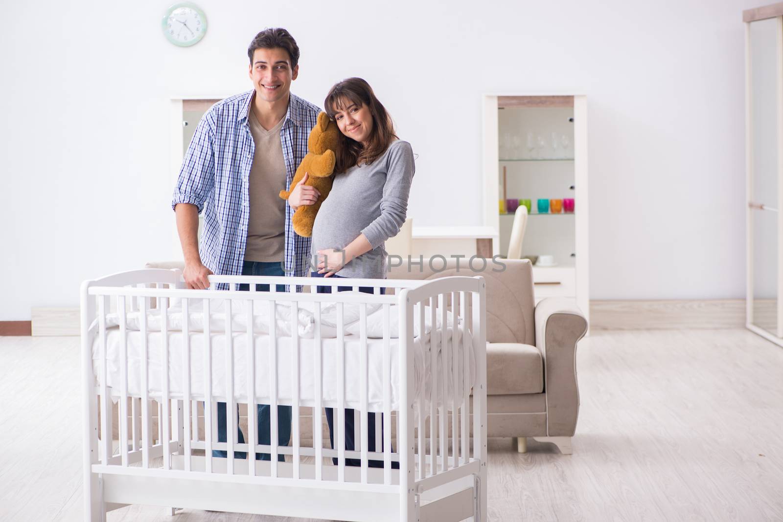 Young parents expecting their first baby