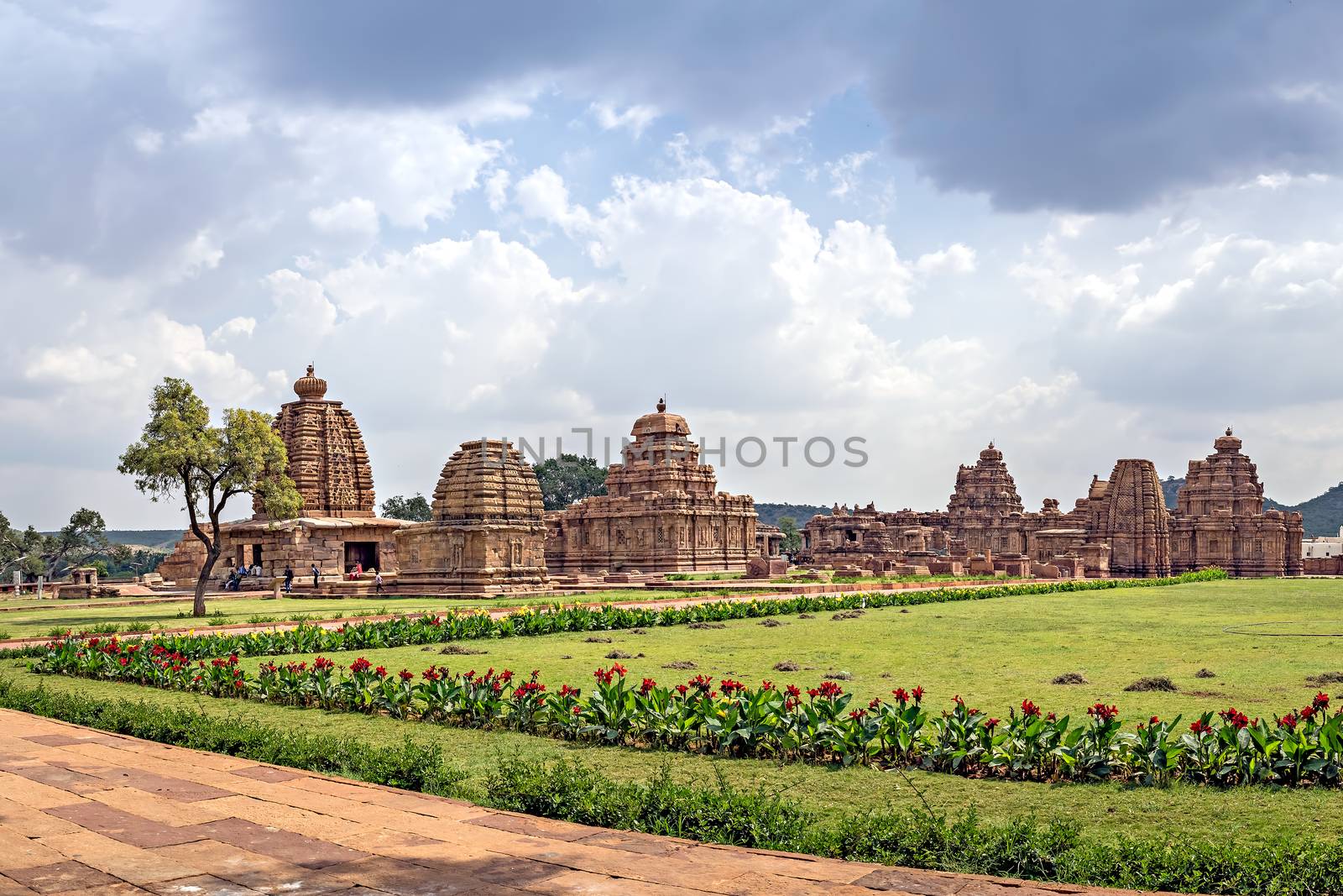 Ancient stone temple complex of monuments in Pattadakal. by lalam