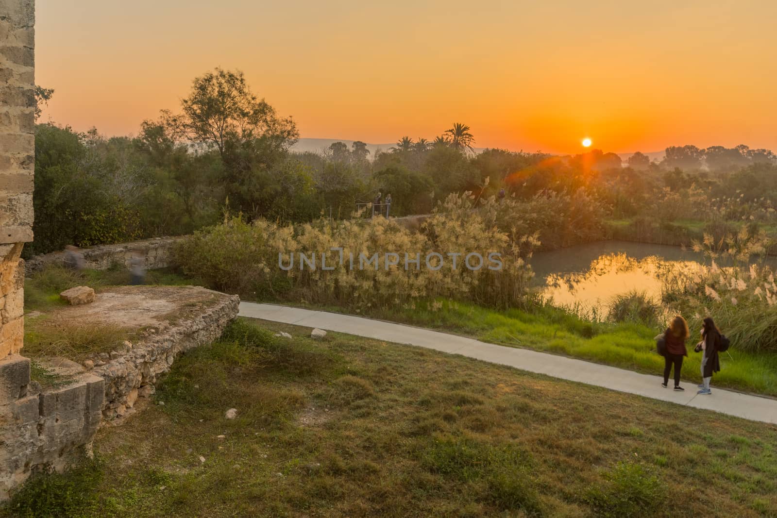 Sunrise over wetland in En Afek nature reserve by RnDmS