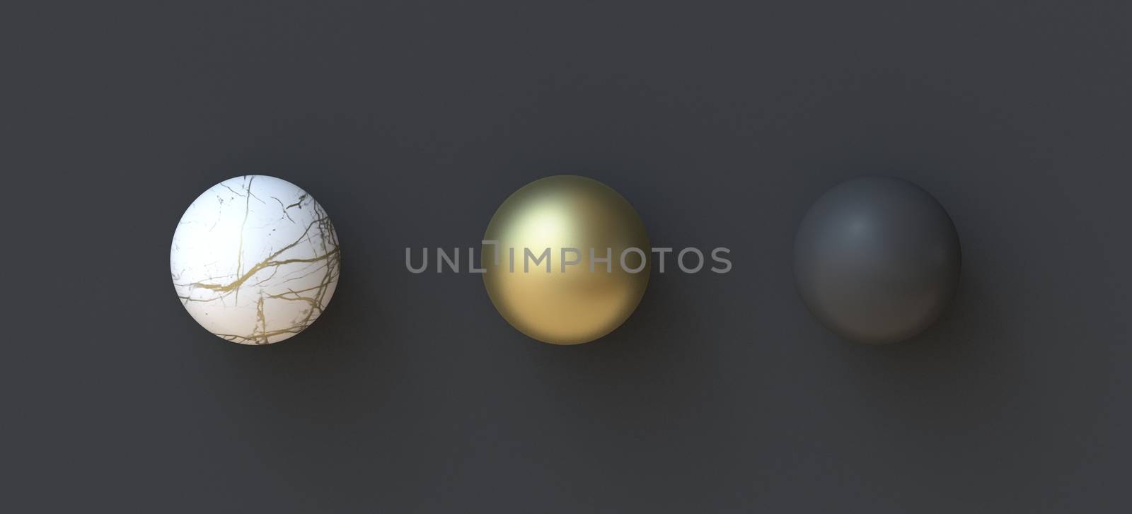 Abstract background marble, golden and black ball 3D by djmilic