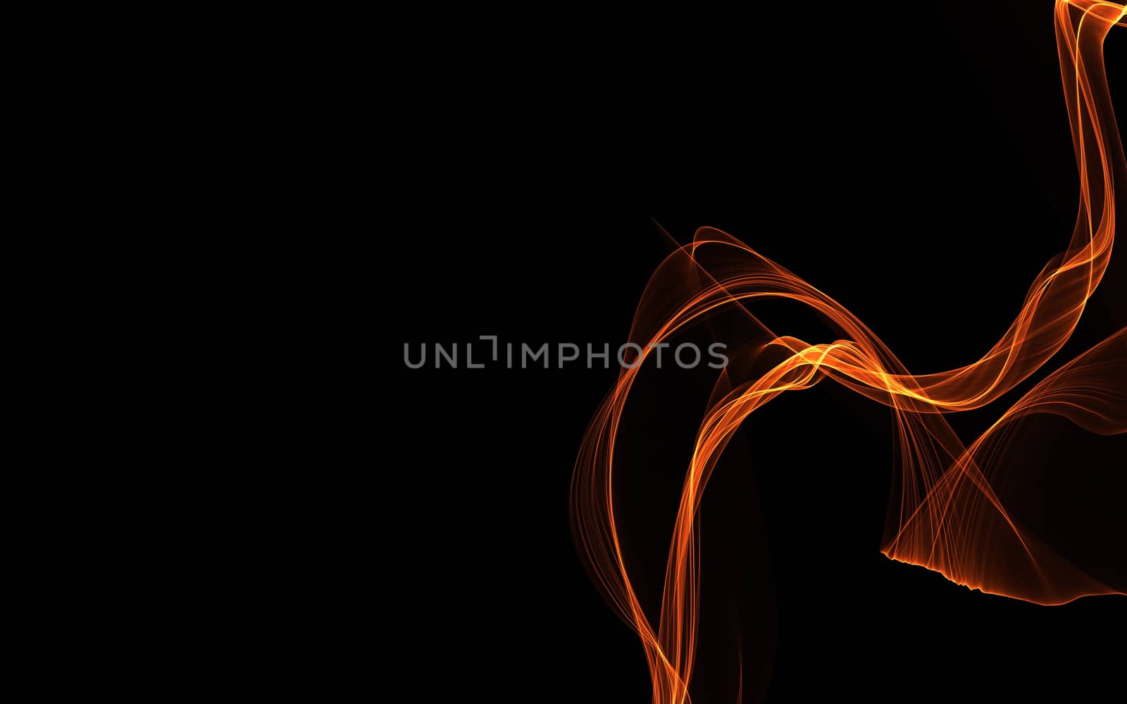 Dark abstract background with a glowing abstract waves by teerawit