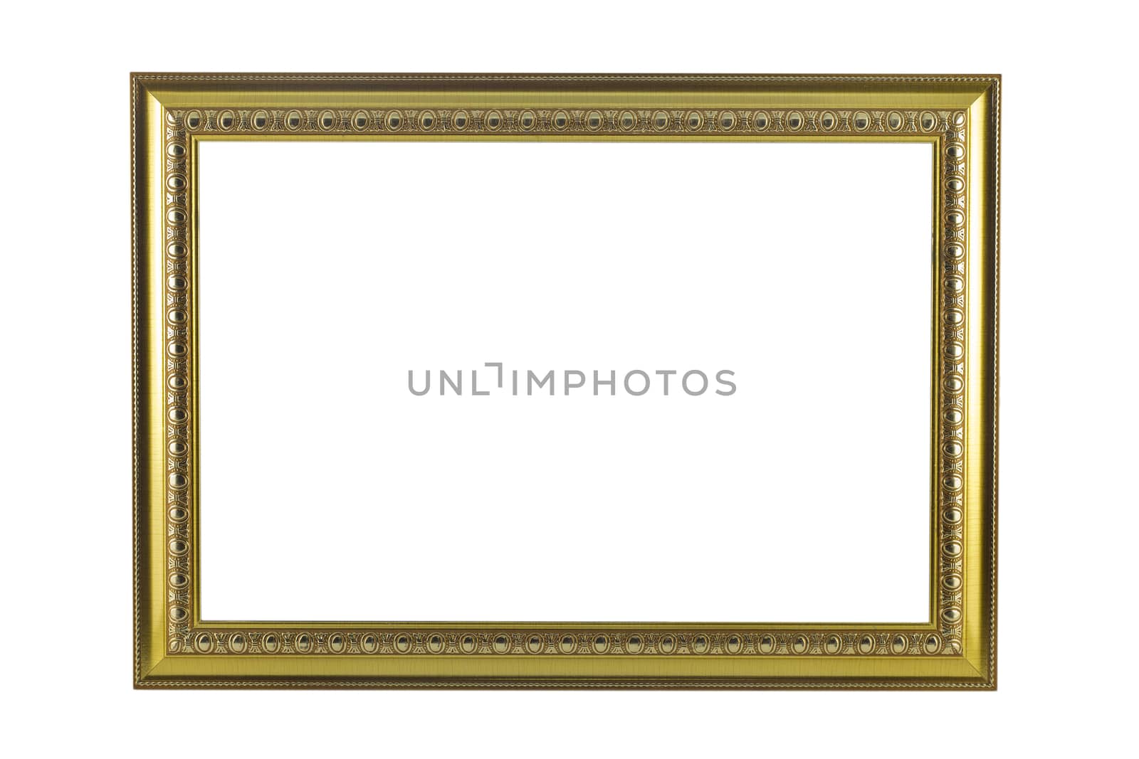 Bronze and Gold Frame isolated on white background. by jayzynism