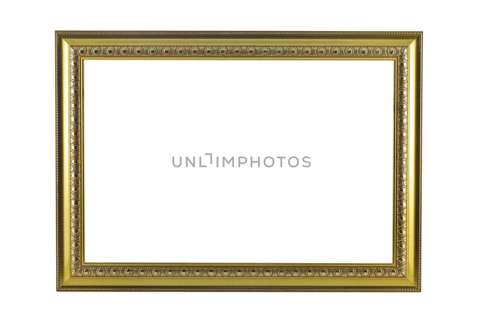 Bronze and Gold Frame vintage isolated on white background.