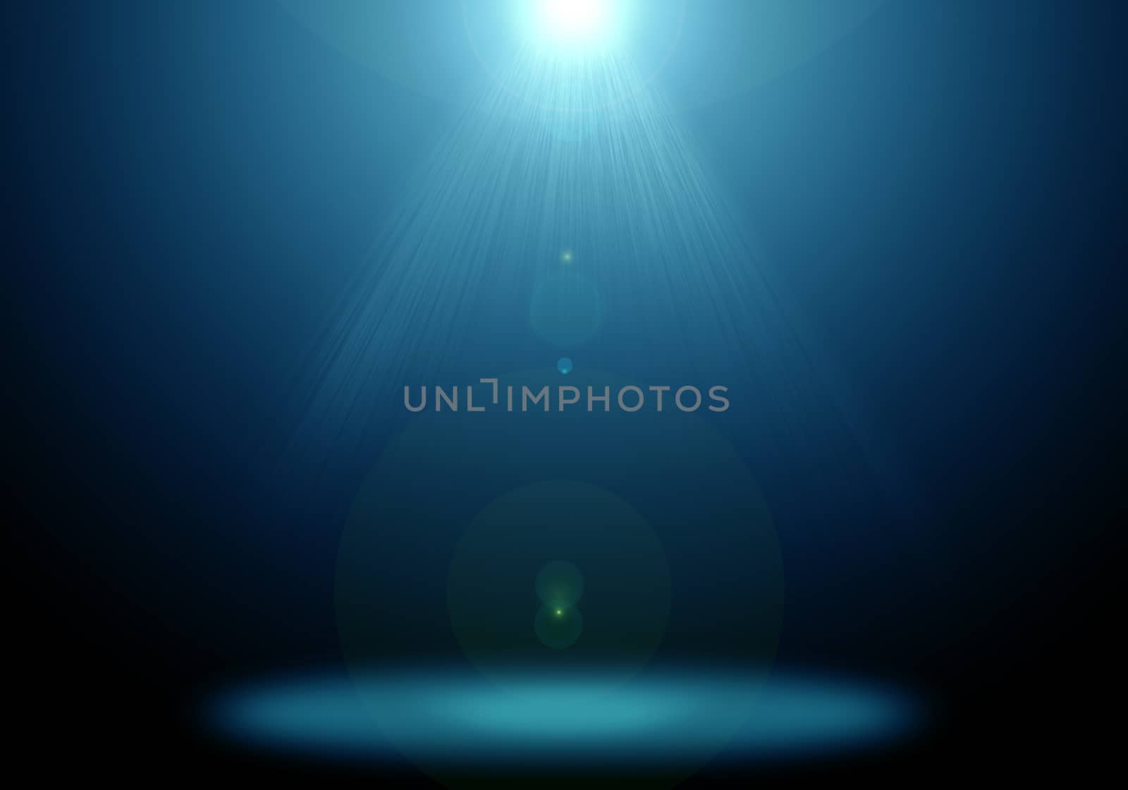 Abstract image of lighting flare on the floor stage.