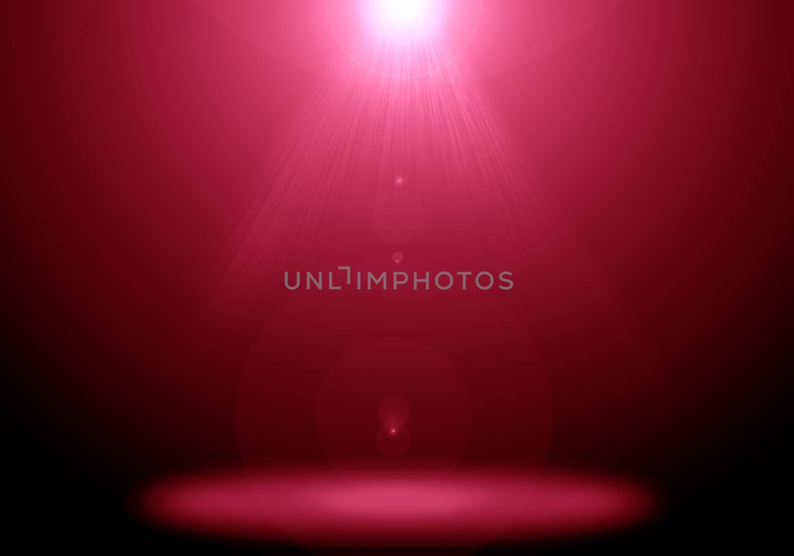 Abstract image of red lighting flare on the floor stage. by jayzynism