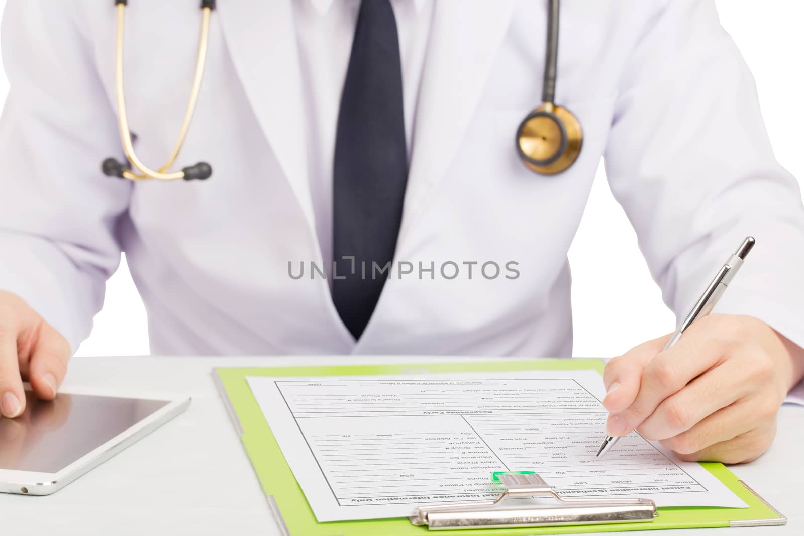 Doctor record history or filling medical form. by jayzynism