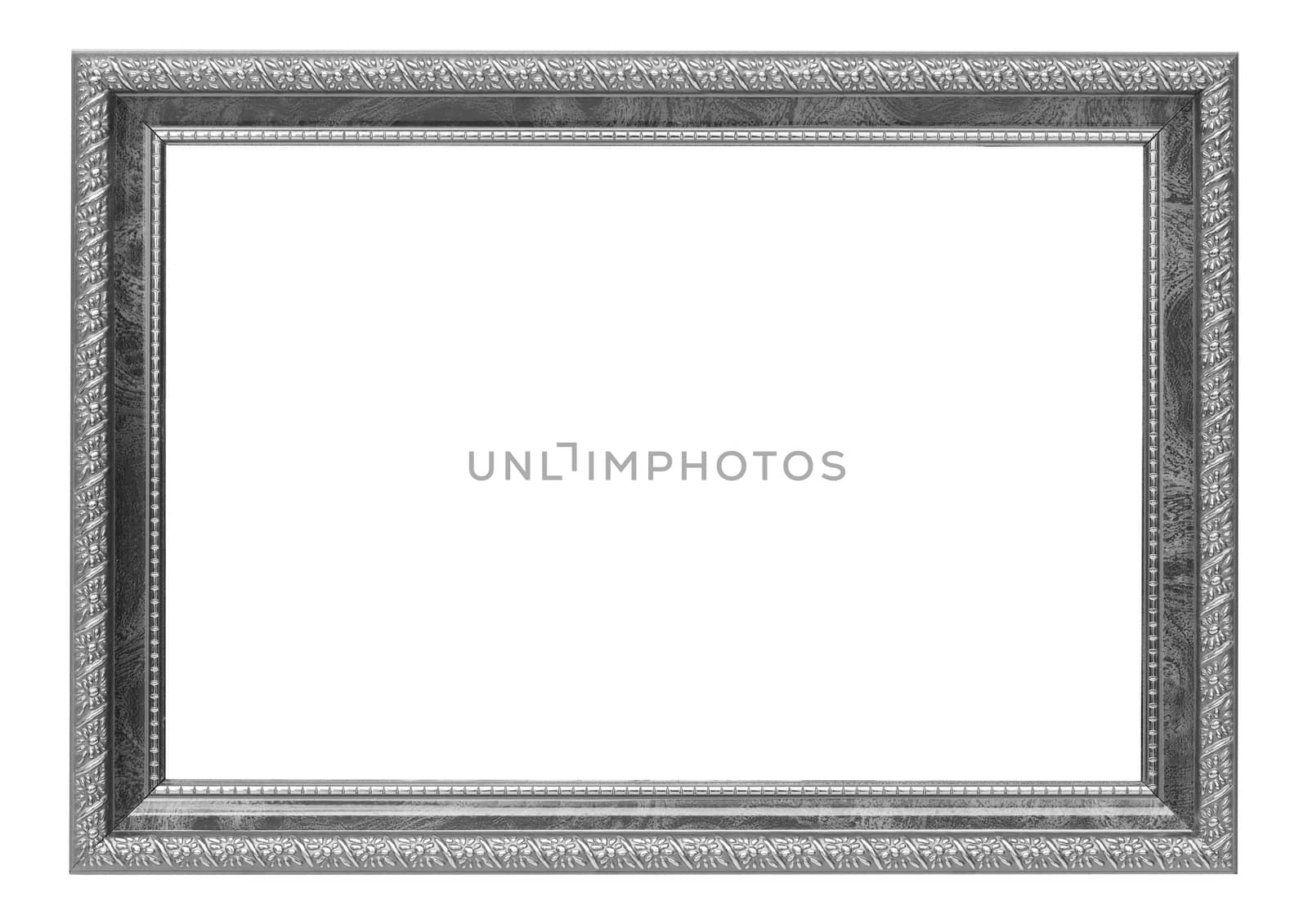The antique silver vintage isolated white background. by jayzynism