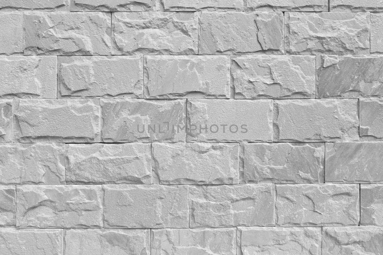 Brick wall old vintage grey background. by jayzynism