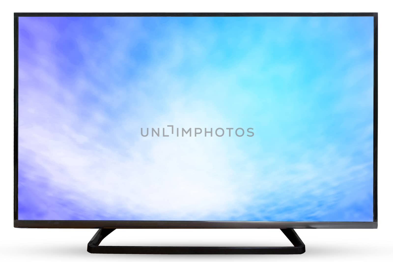 Television sky or monitor PC landscape isolated on white backgro by jayzynism