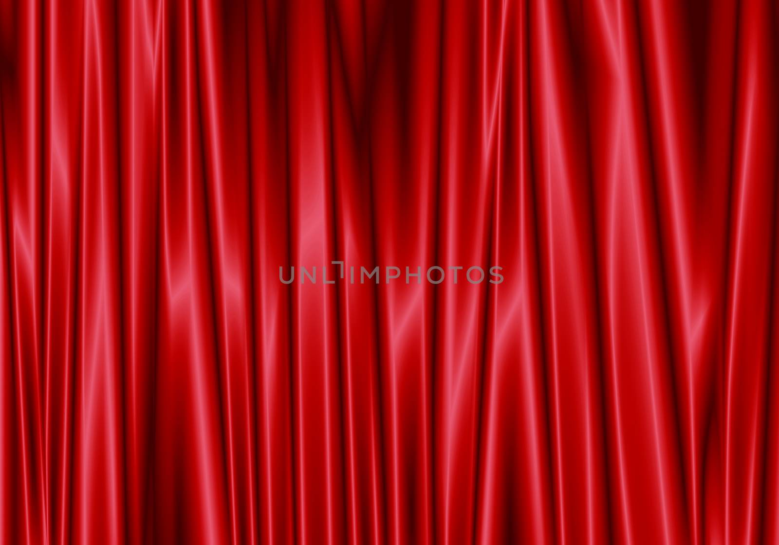 Red curtain reflect with light spot on background. by jayzynism