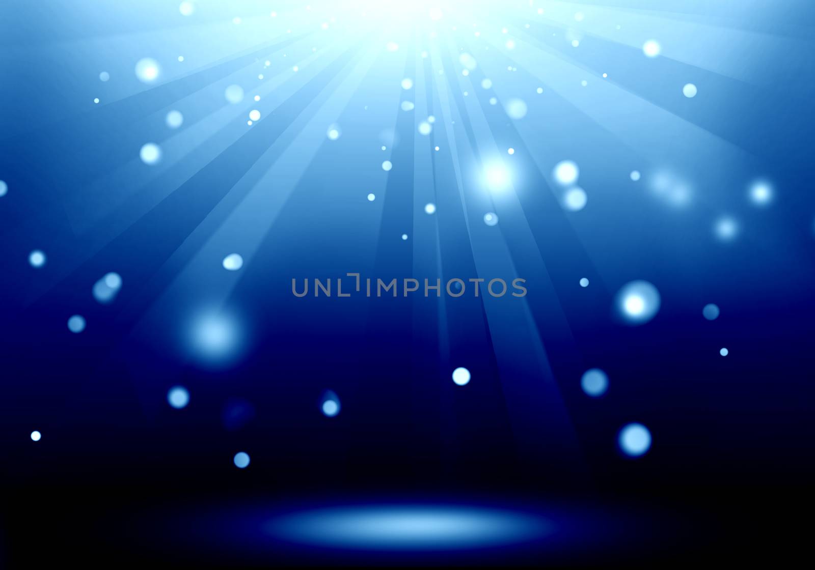 Abstract image of blue lighting flare on the floor stage : Fill  by jayzynism