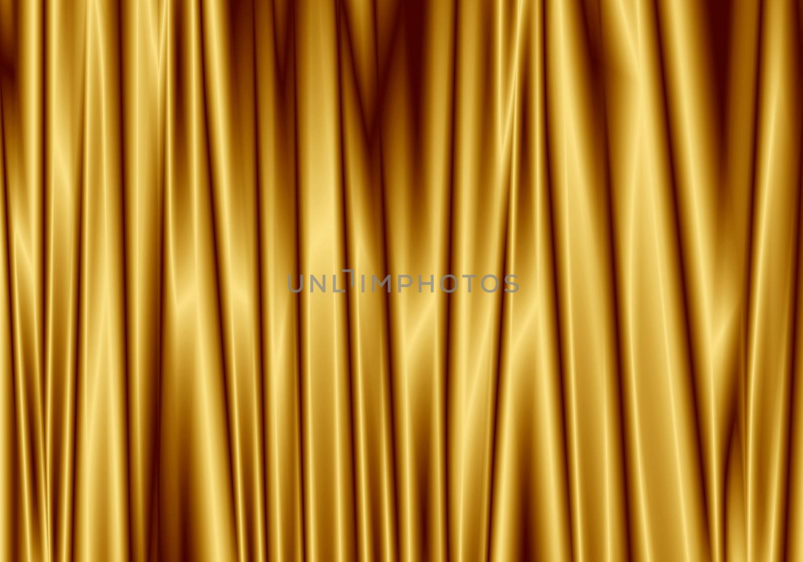 Gold curtain reflect with light spot on background. by jayzynism