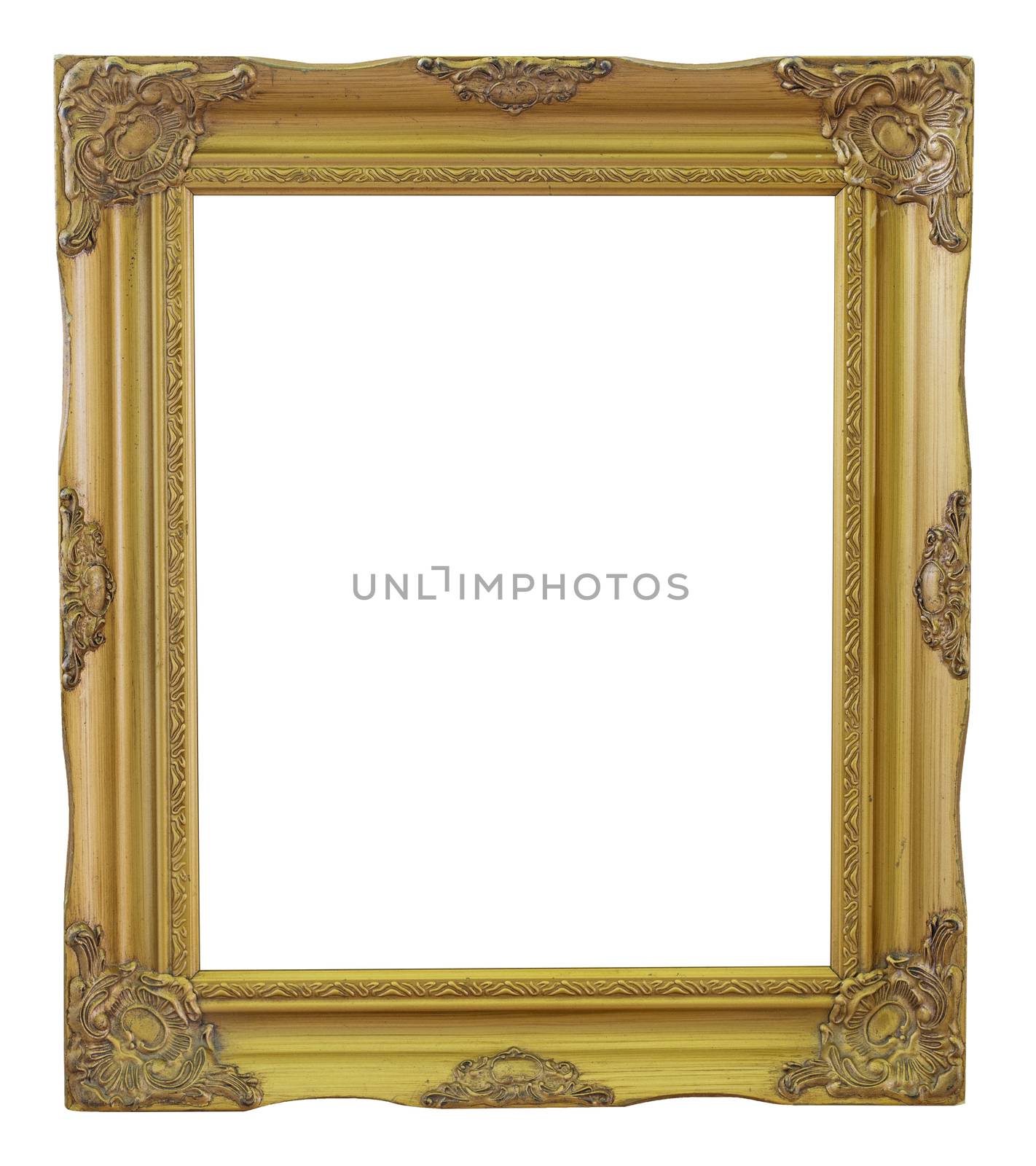 Old Frame gold and copper vintage isolated background. by jayzynism