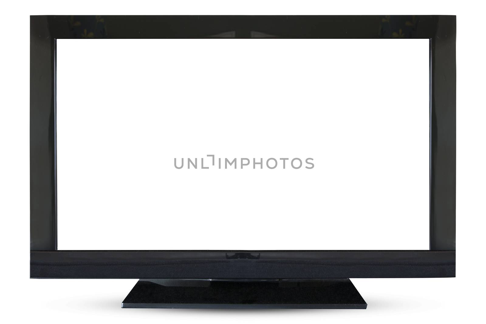 Television monitor texture sky isolated on white background. by jayzynism