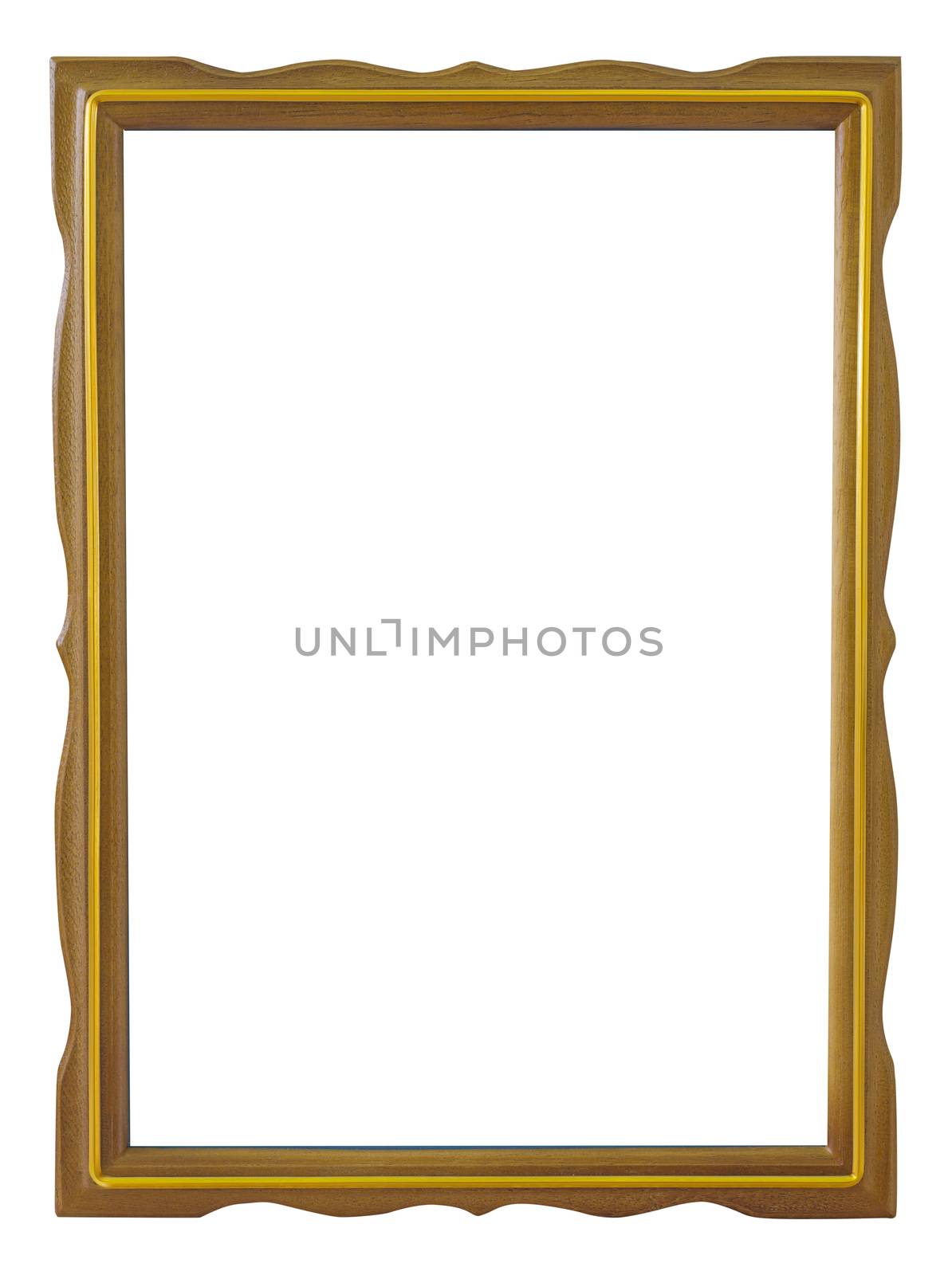 Frame gold and copper vintage isolated background.