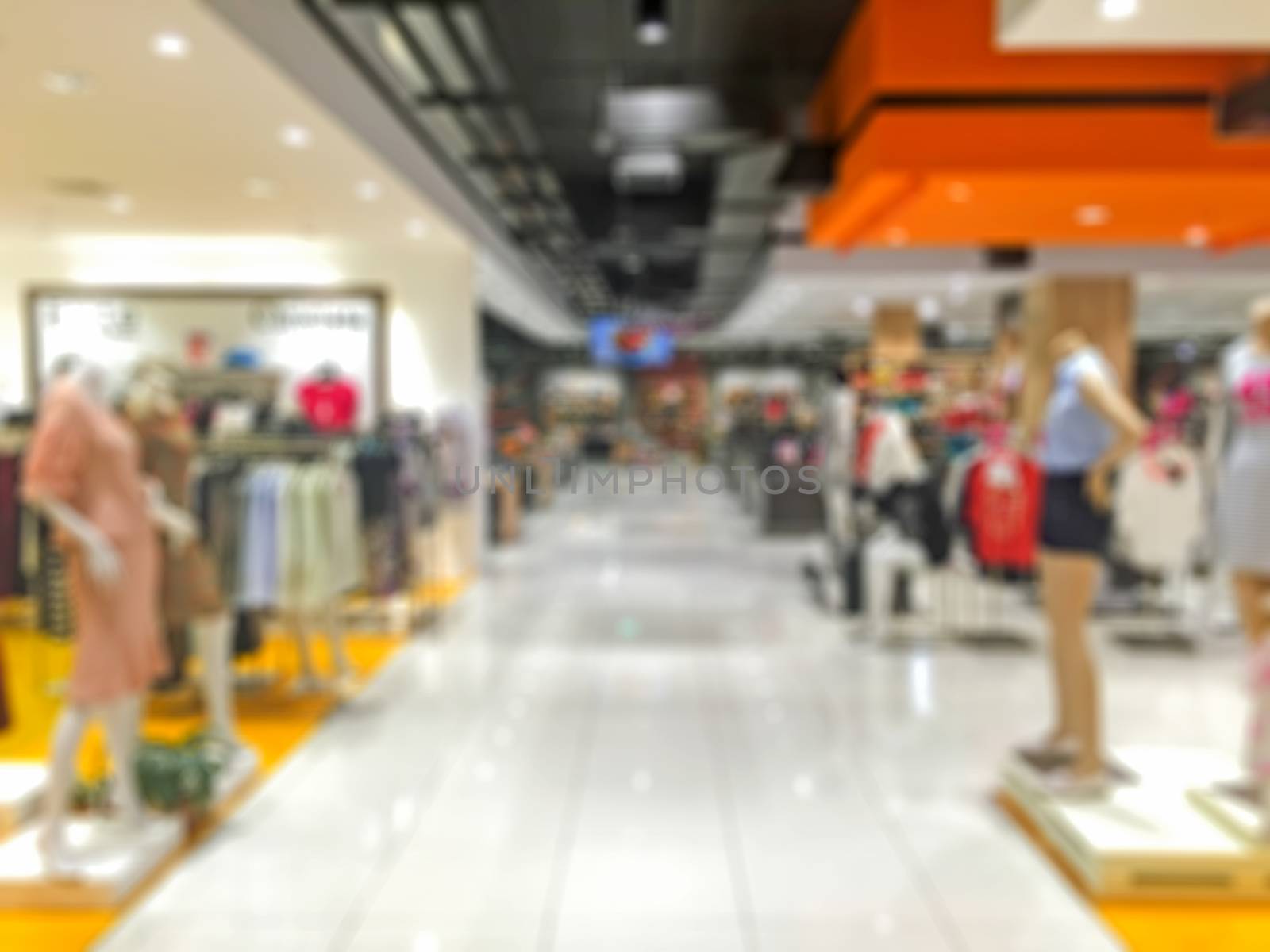 Store shopping blur background.