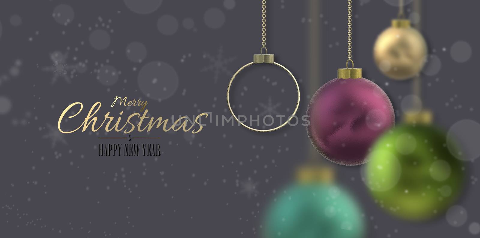 Christmas design with blurred balls by NelliPolk