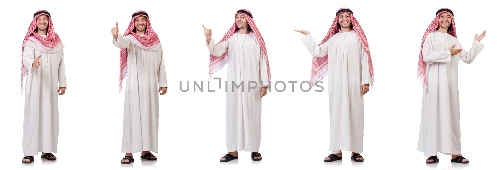 Arab man isolated on white background by Elnur