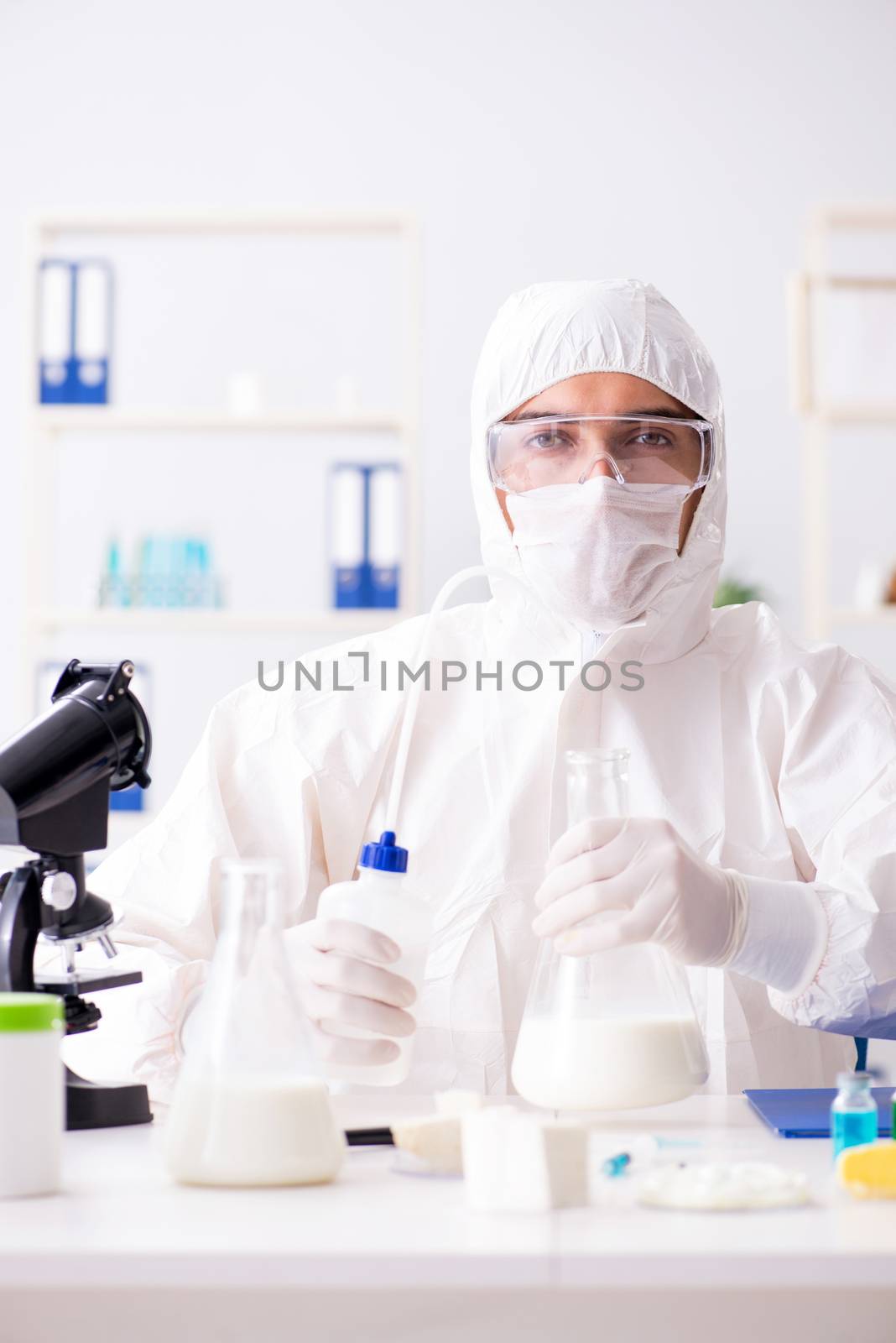 Food scientist testing new stuff in the lab