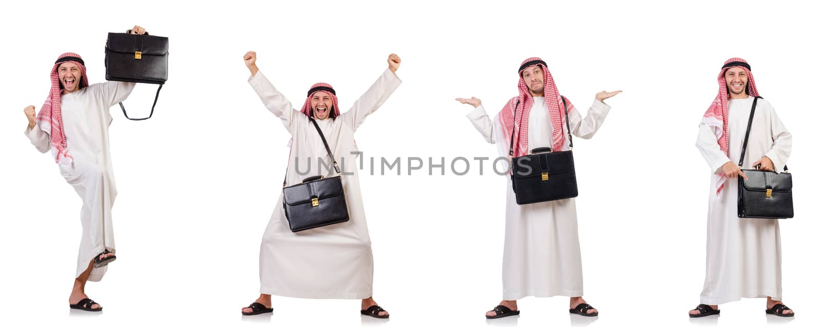 Arab man isolated on white background by Elnur
