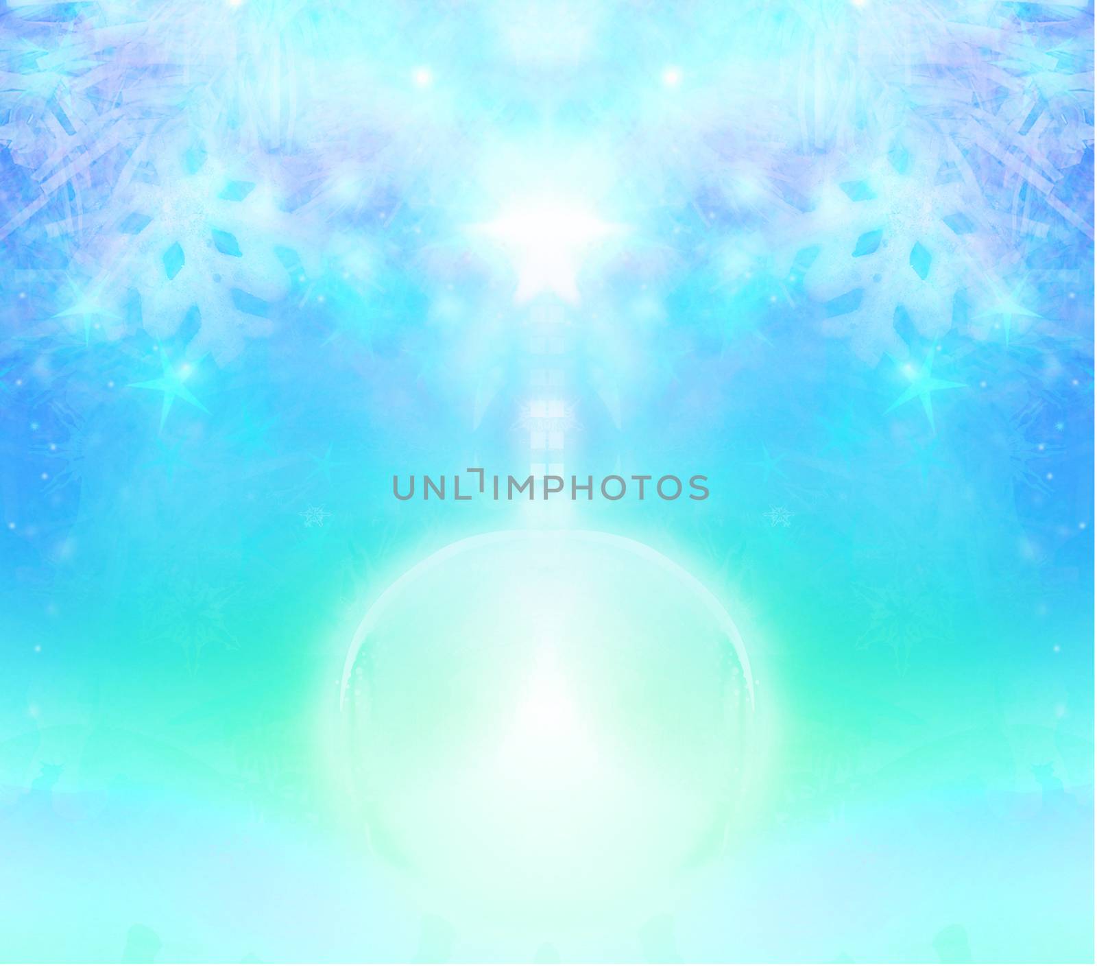 christmas background concept design of white snowflake and snow with copy space