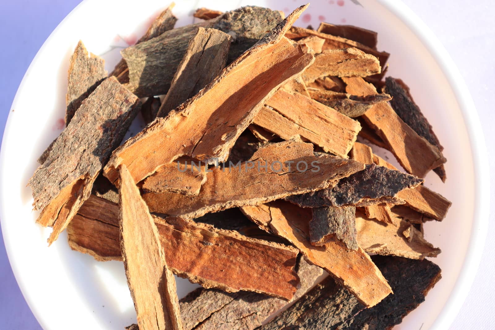 healthy and spicy Cinnamon stock on wooden background
