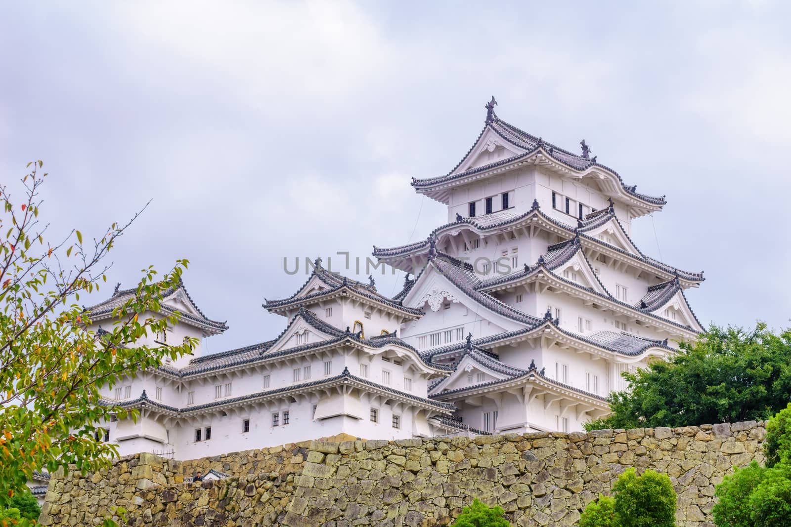 View of the Himeji Castle, dated 1333, in the city of Himeji, Hyogo Prefecture, Japan