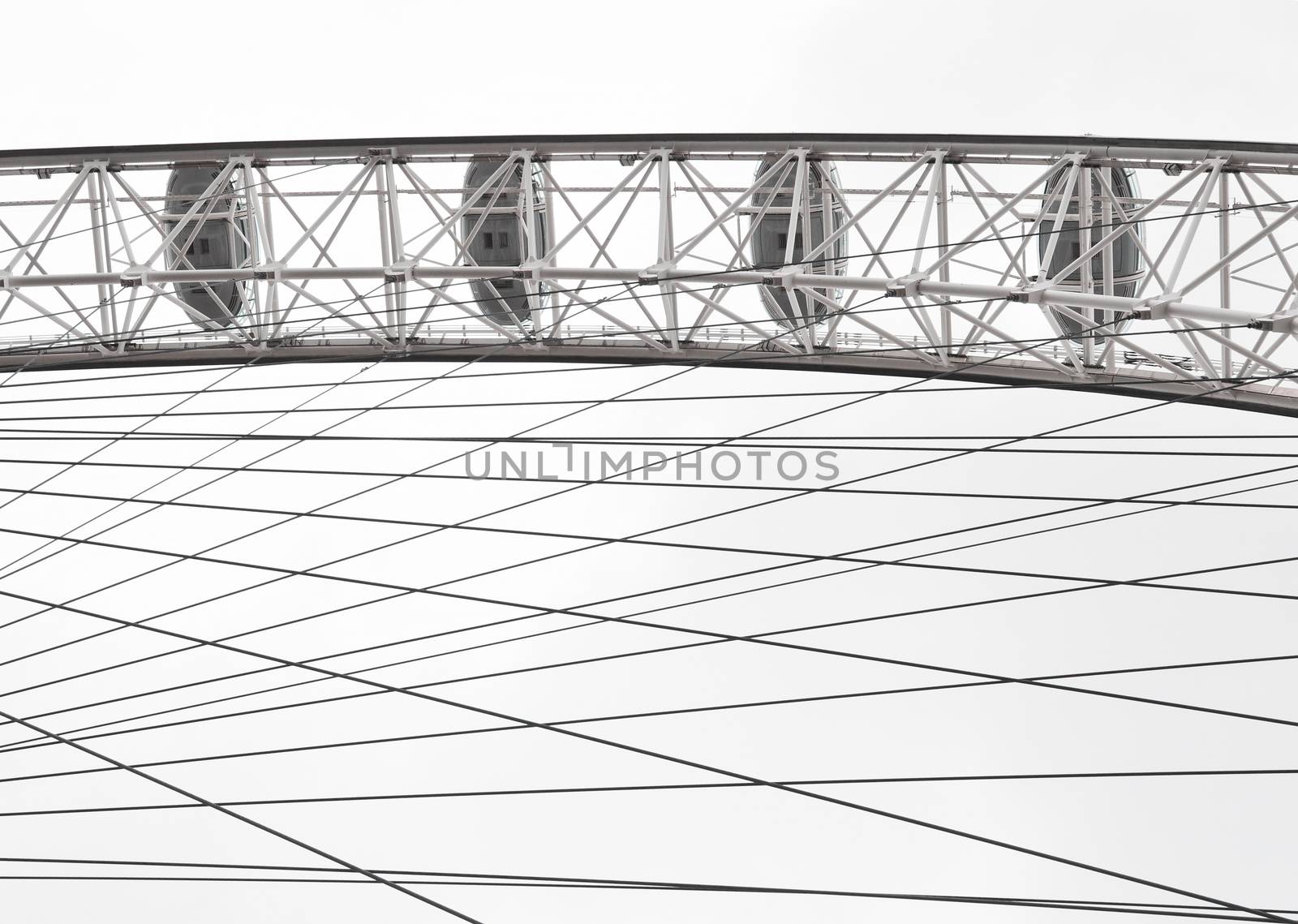 Detail shot of the London Eye in England, UK by dutourdumonde