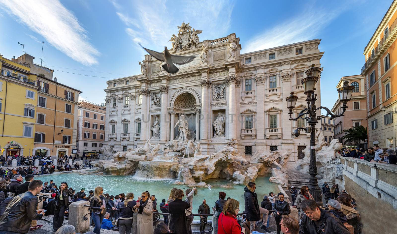 Rome, Italy - 28.02.2020: The Trevi Fountain. Panorama by 977_ReX_977