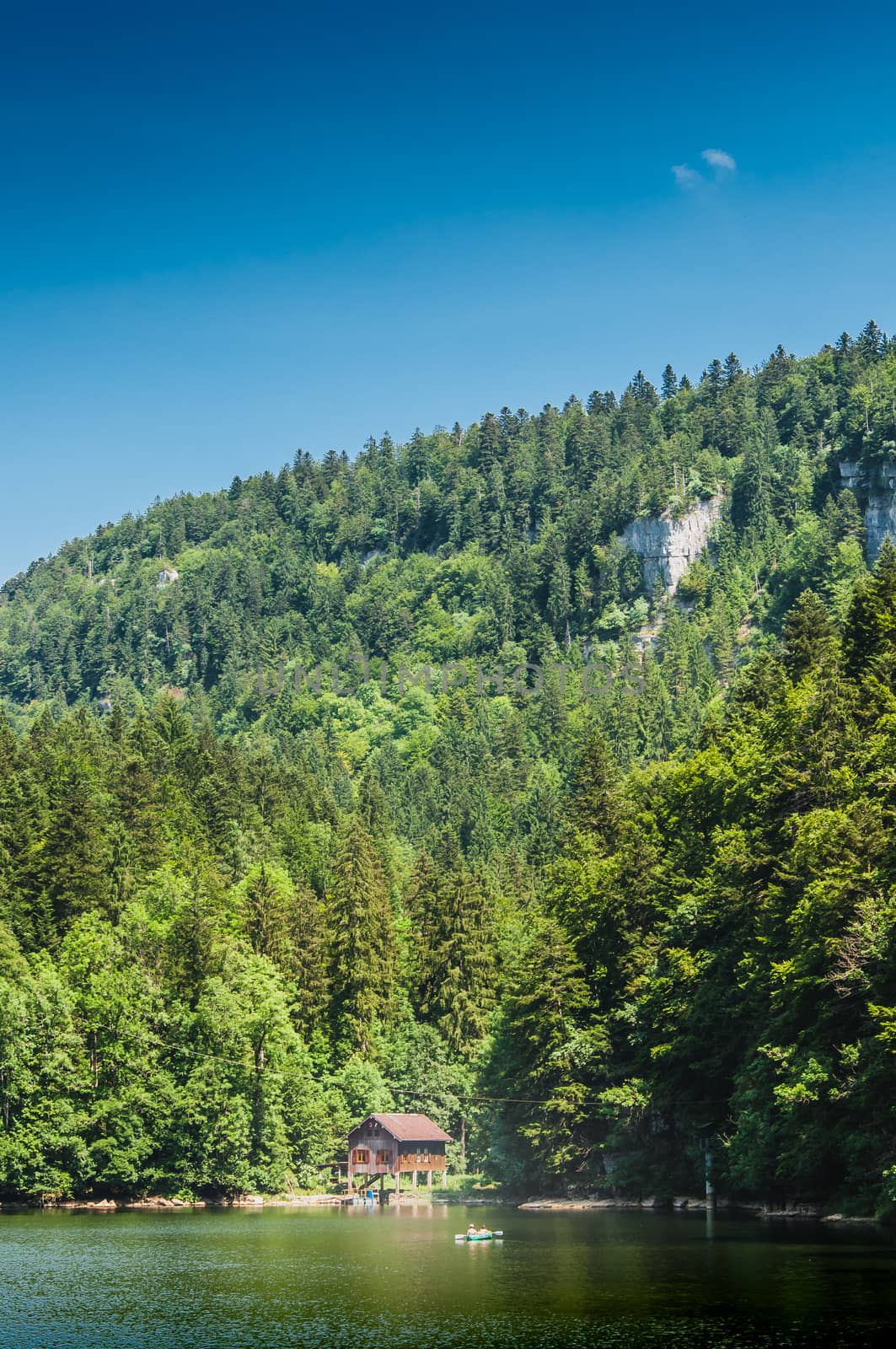 Gorges du Doubs at the Franco-Swiss border in France