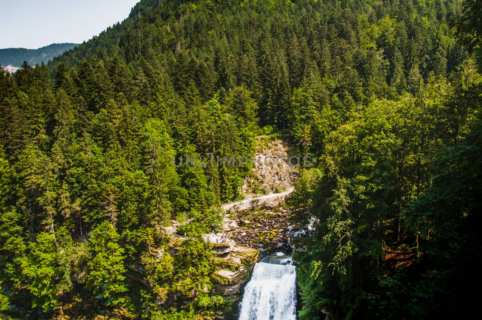 Doubs Falls on the Franco-Swiss border by raphtong