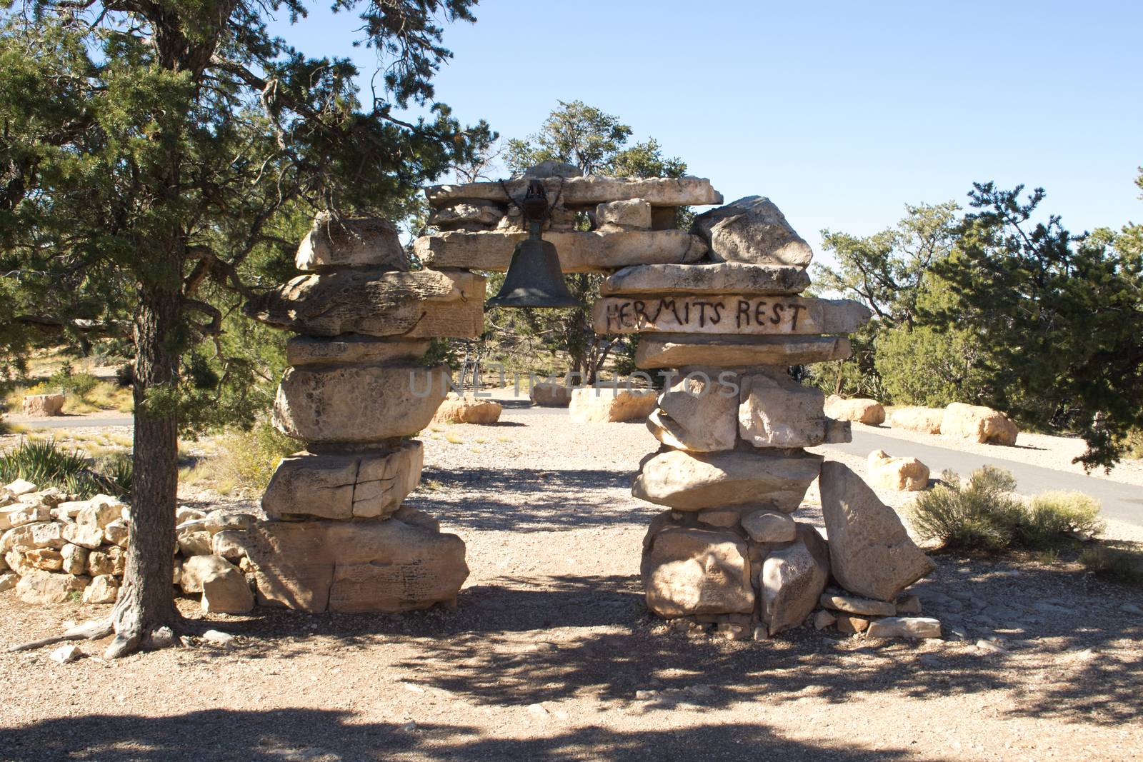 Grand Canyon, United States, November 2013: Hermits Rest is a structure built in 1914 at the western end of Hermit Road at the south rim Grand Canyon