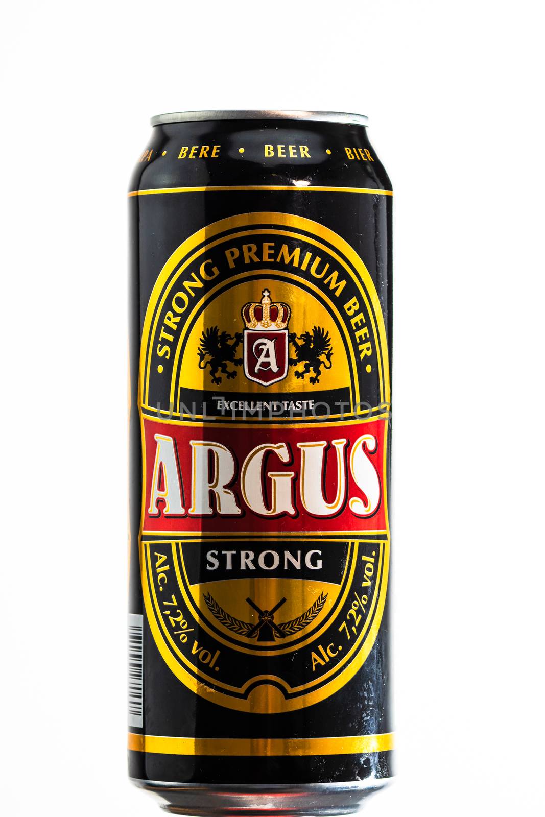Argus Premium Lager beer. Lild supermarket own brand beer. Studi by vladispas